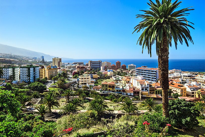 Ansichten von Puerto de la Cruz vom Parque Taoro